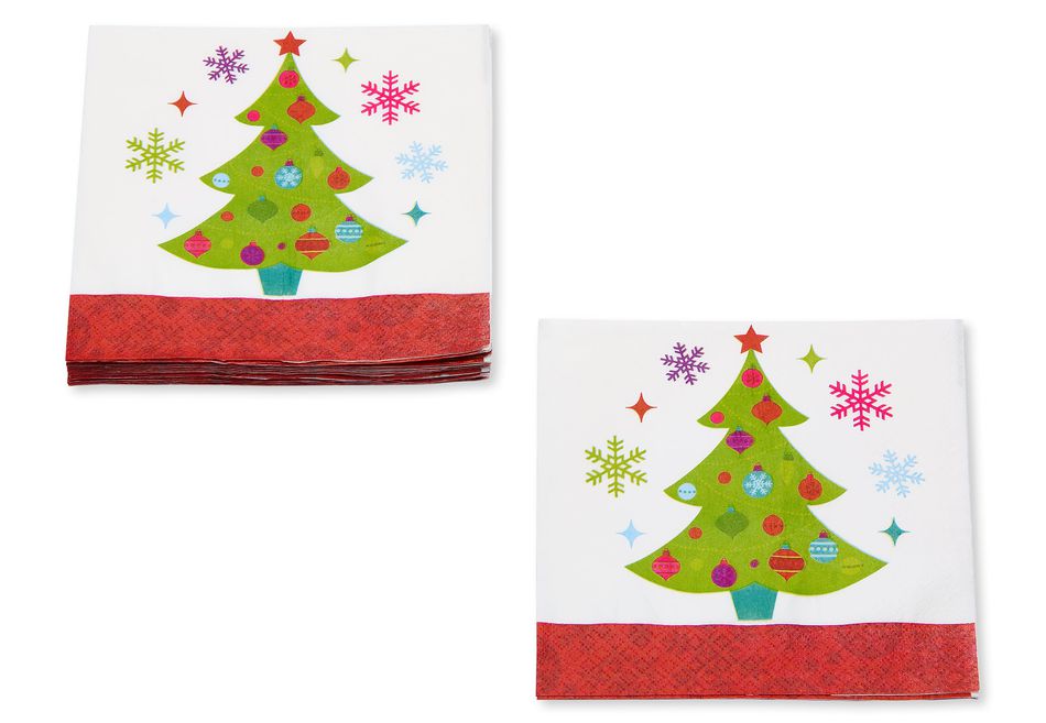 Playful Trees Christmas Lunch Napkins, 16-Count