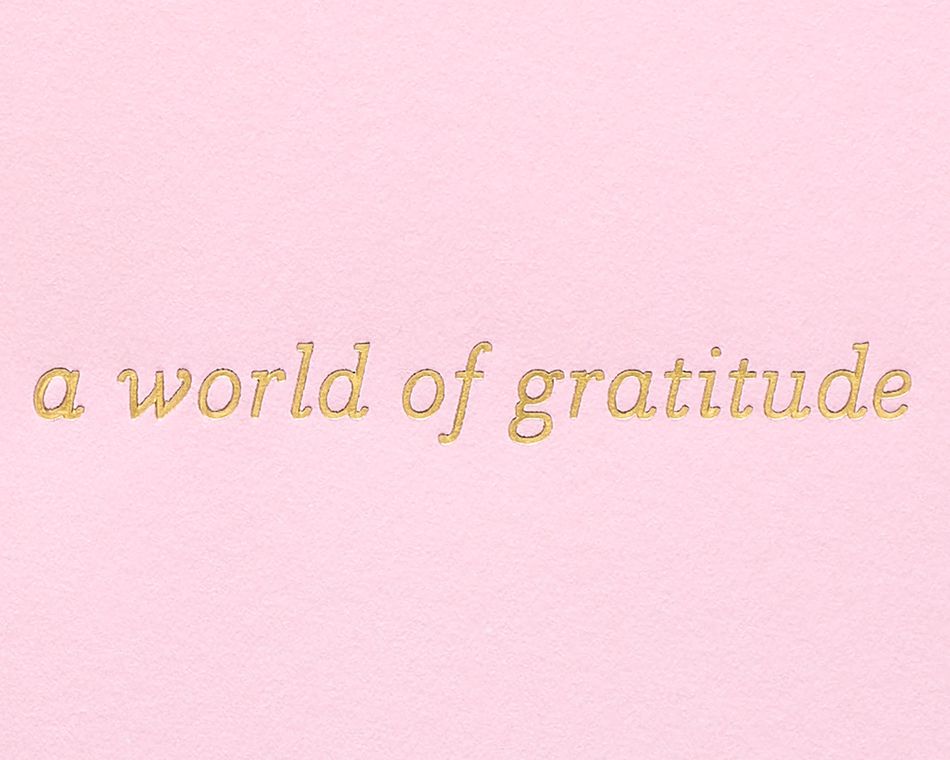 A World of Gratitude Thank You Greeting Card 