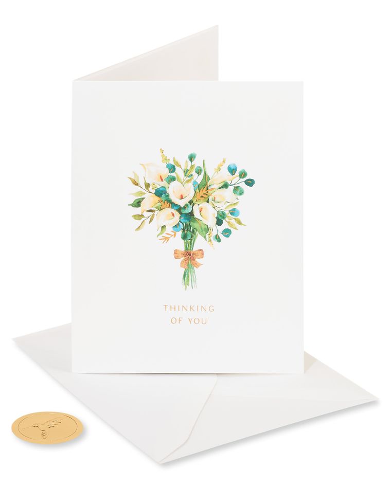 Bouquet Of Lilies Sympathy Greeting Card for Loss of Mother