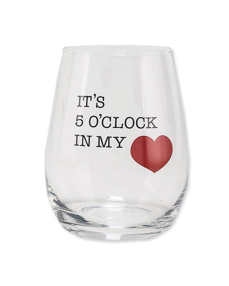 5 O'clock & Fun Wine Glasses (set Of 2)