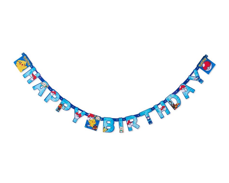 Pokémon Birthday Party Banner, Party Supplies
