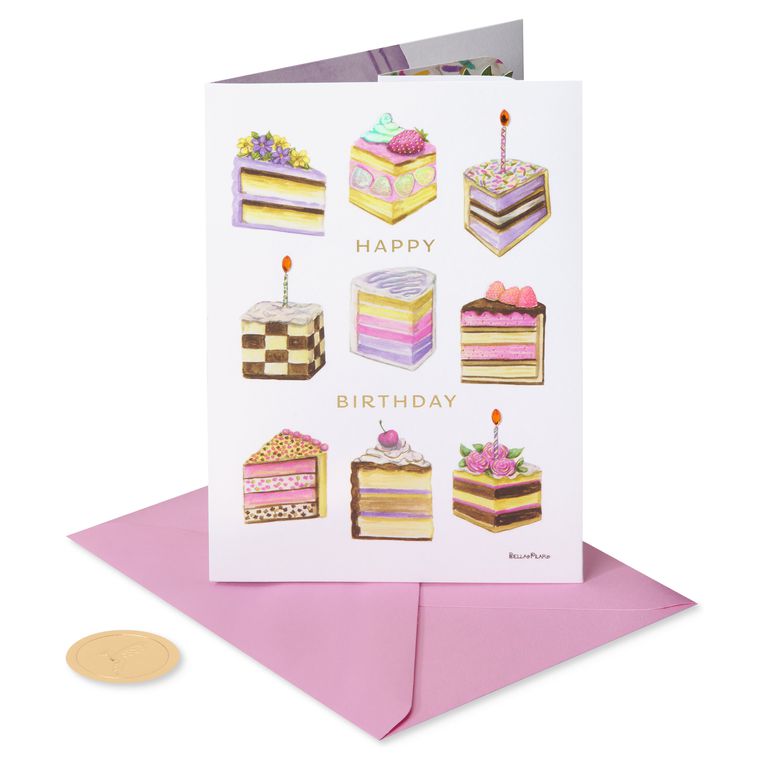 Serving Up a Birthday Wish Birthday Greeting Card - Designed by Bella Pilar 