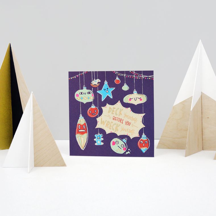 Deck Yourself Christmas Greeting Card