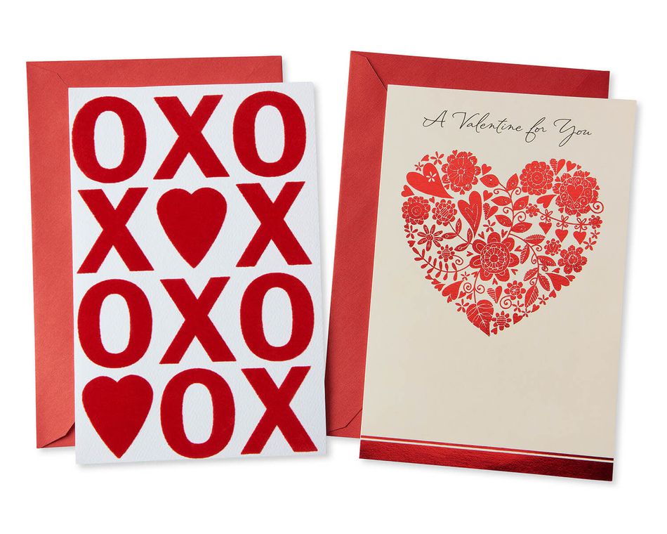Red Valentine's Day Card Bundle, 2-Count