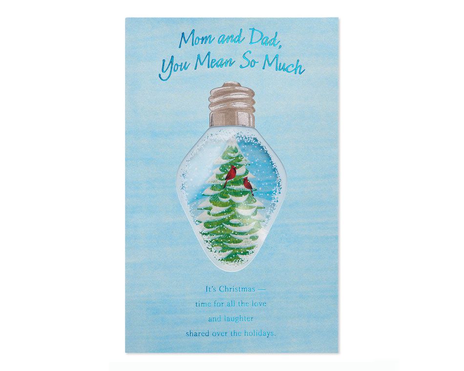 Mean So Much Christmas Card for Mom and Dad