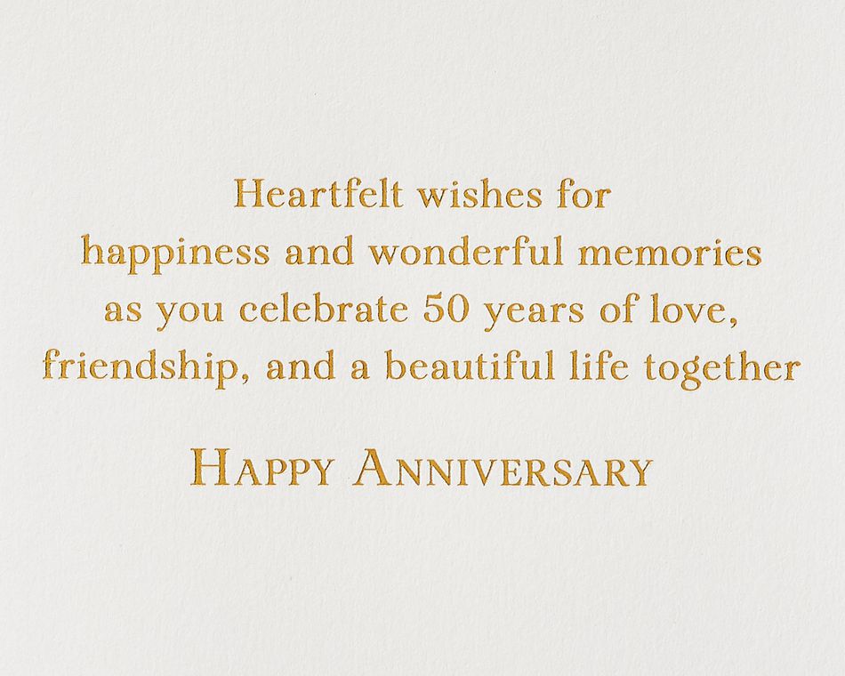 Wonderful Memories 50th Anniversary Greeting Card for Couple