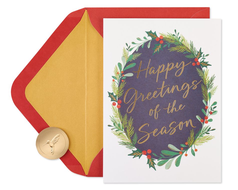 Greetings of the Season Christmas Cards Boxed, 14-Count