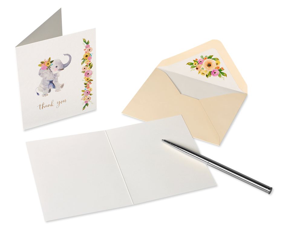 Baby Banner Blank Note Cards with Envelopes, 20-Count