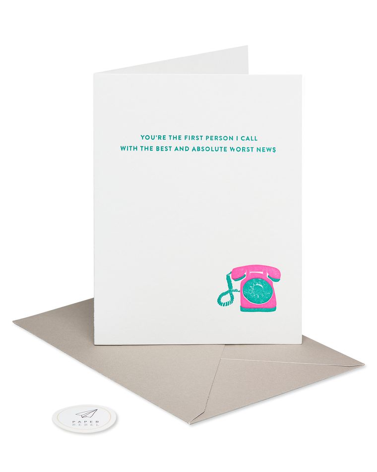 best and worst news mother's day card