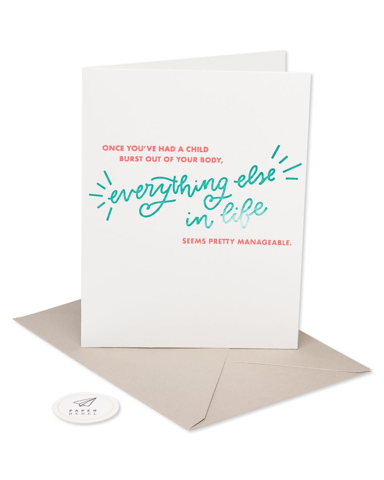 burst out of your body mother's day card