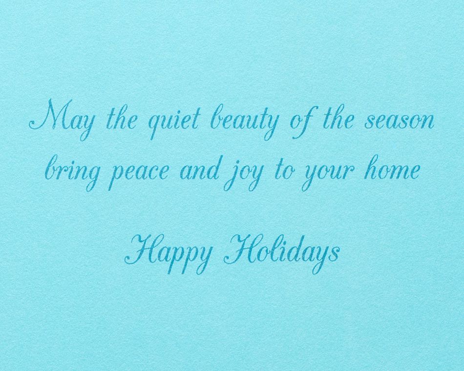 Peace and Joy Happy Holidays Greeting Card
