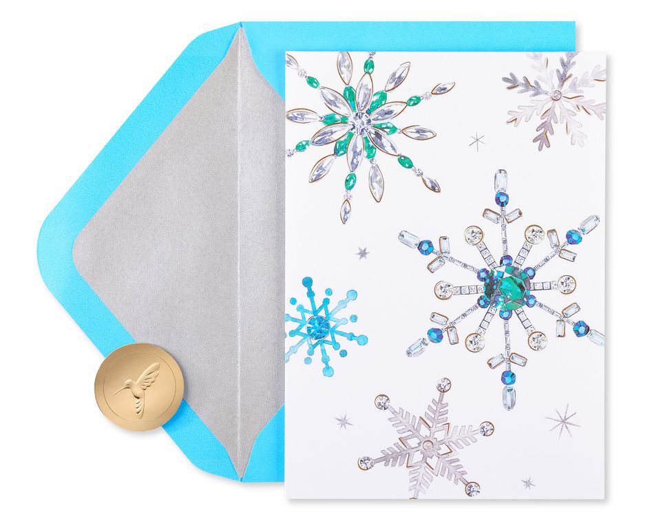 Snowflake Holiday Boxed Cards, 14-Count