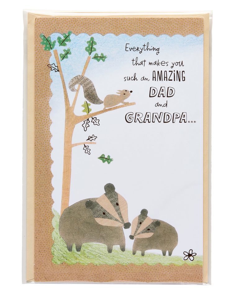 Forest Animals Father's Day Card for Grandpa