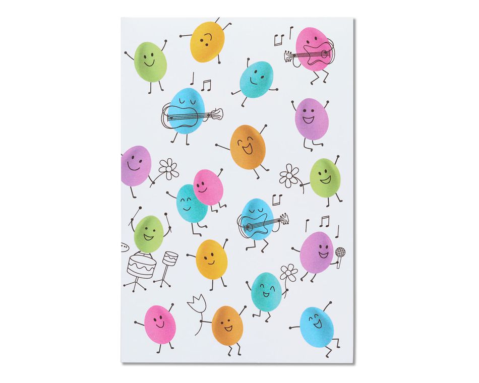 colorful eggs easter card, 6-count