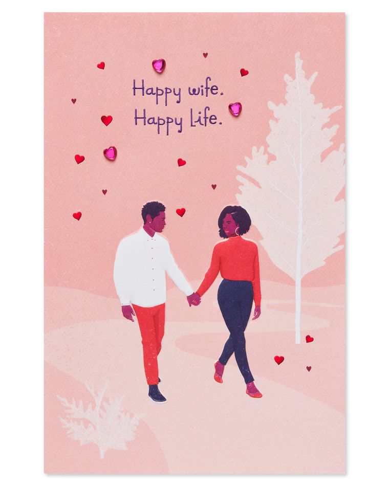 Happy Wife Happy Life Valentine's Day Card for Mom