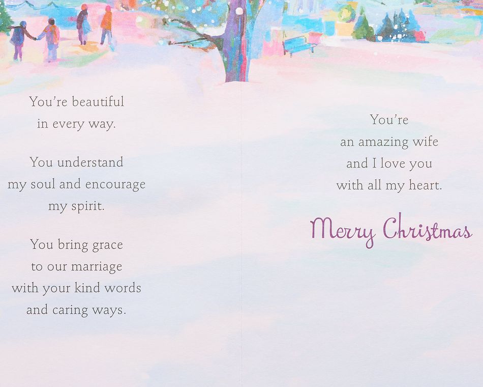 Religious Blessing Christmas Card for Wife 