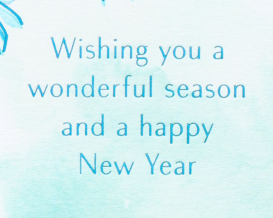 Watercolor Snowflakes Happy Holidays Greeting Card 