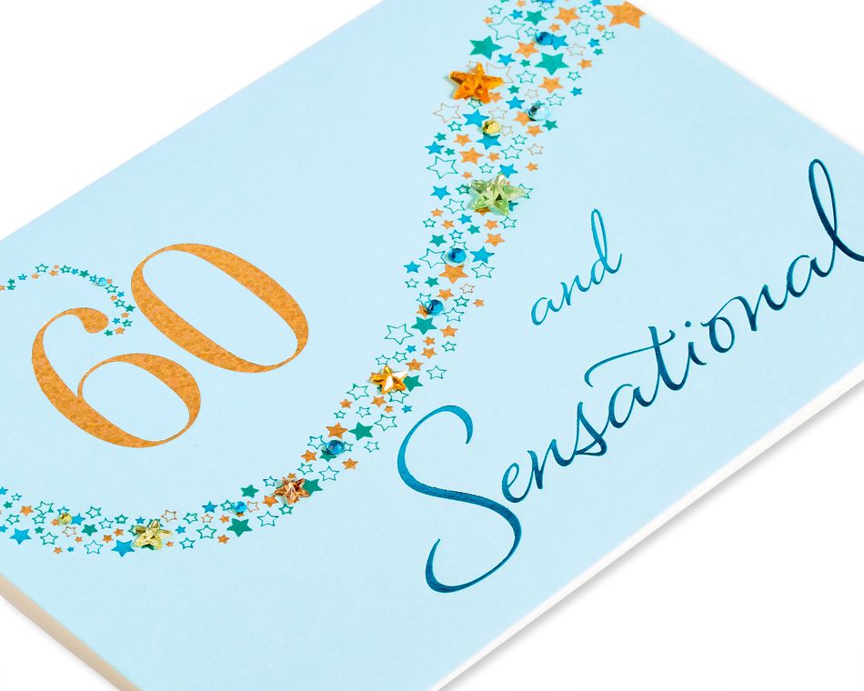 60 And Sensational Birthday Greeting Card 