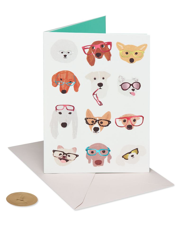 Assorted dog pattern blank Greeting Card