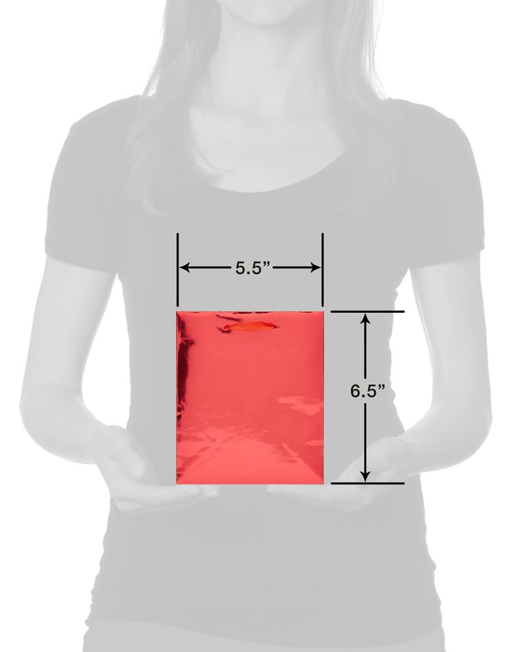 Extra-Small Red Foil Gift Bag