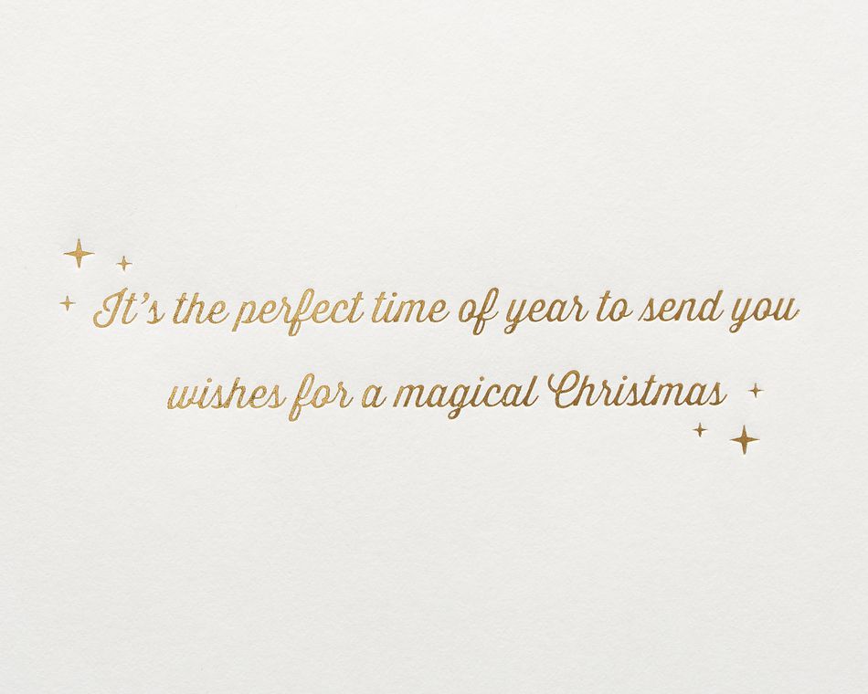 Magical Christmas Mickey Mouse Christmas Greeting Card 
