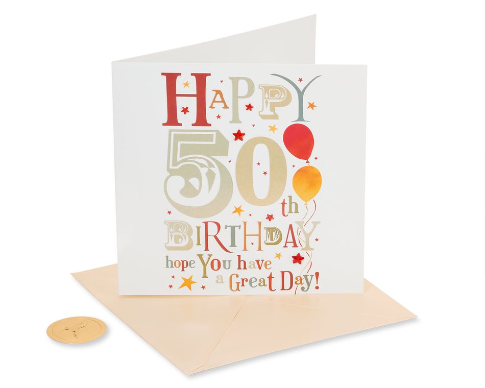 Happy 50th Birthday Greeting Card 