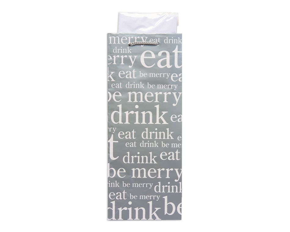 eat, drink and be merry christmas beverage combo gift bag