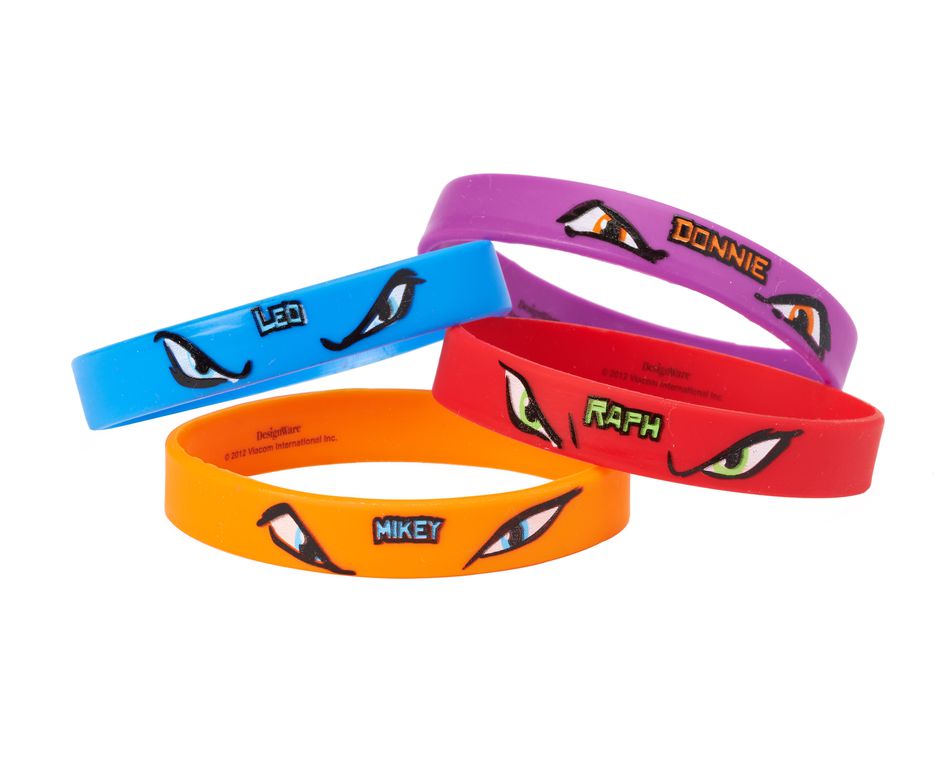 teenage mutant ninja turtles rubber bracelets 4 ct