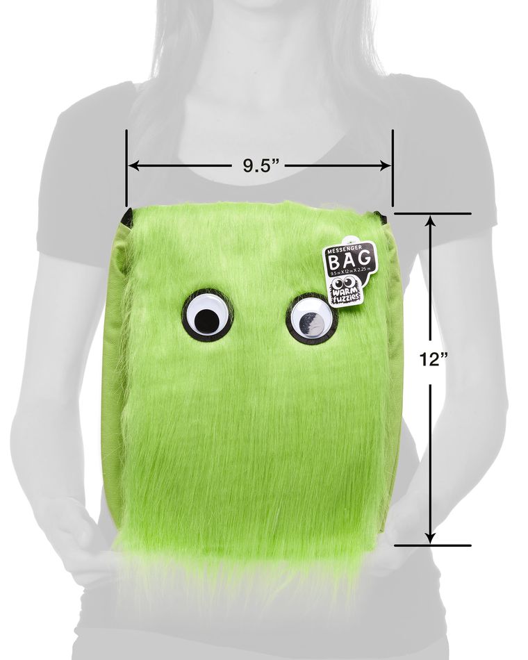 Warm Fuzzy Green Messenger Bag