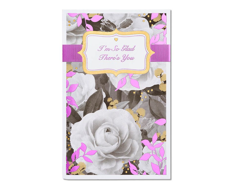 So Glad Floral Valentine's Day Card 