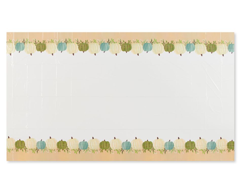 Thanksgiving Medley Plastic Table Cover, 54 in. x 96 in.
