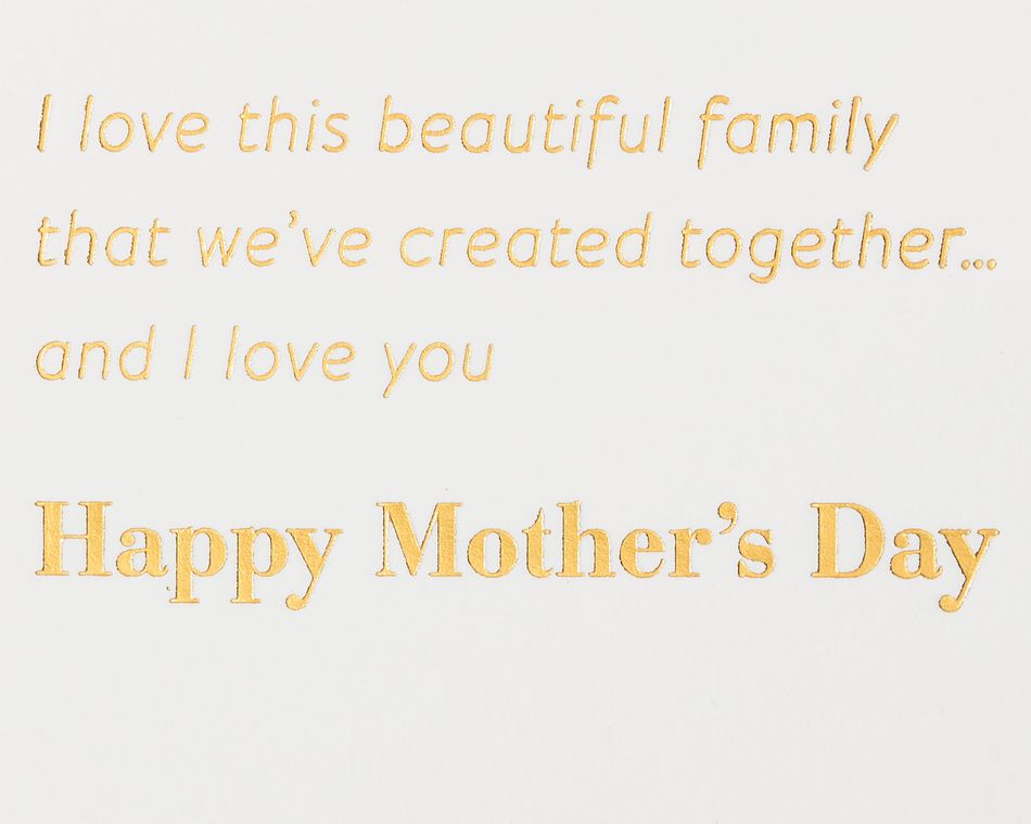 Beautiful Family Mother's Day Card for Wife 