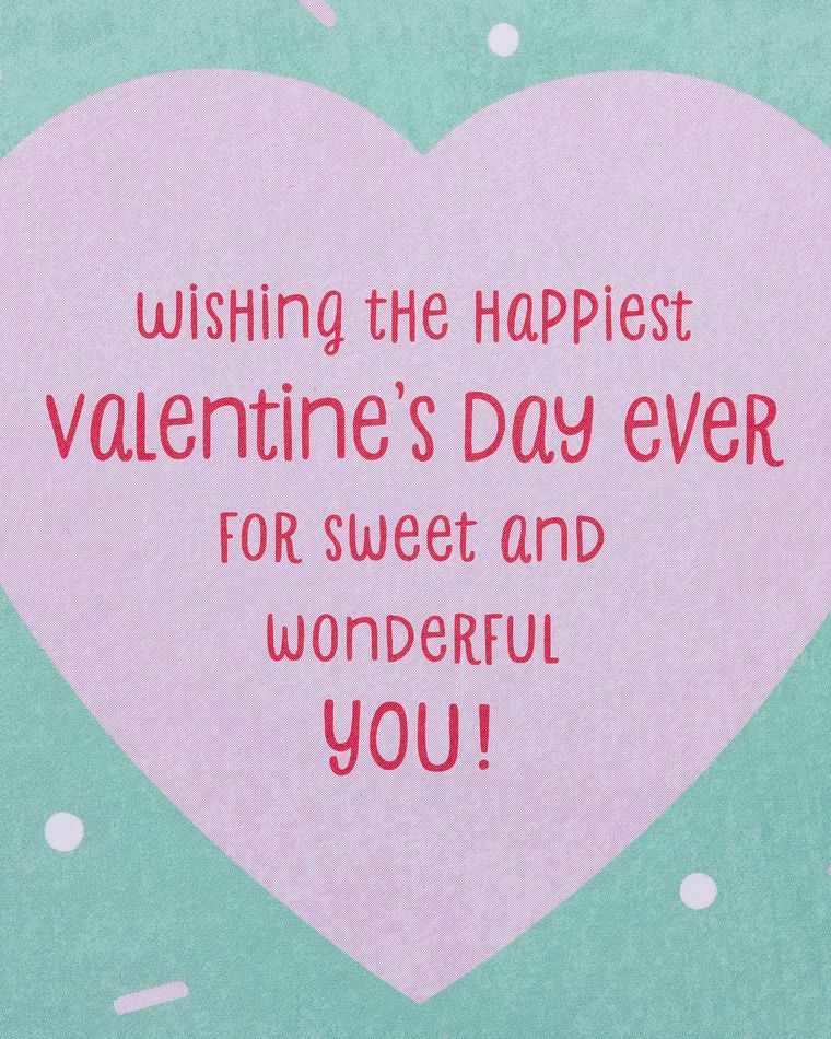 Sweet and Wonderful Stickers Valentine's Day Greeting Card