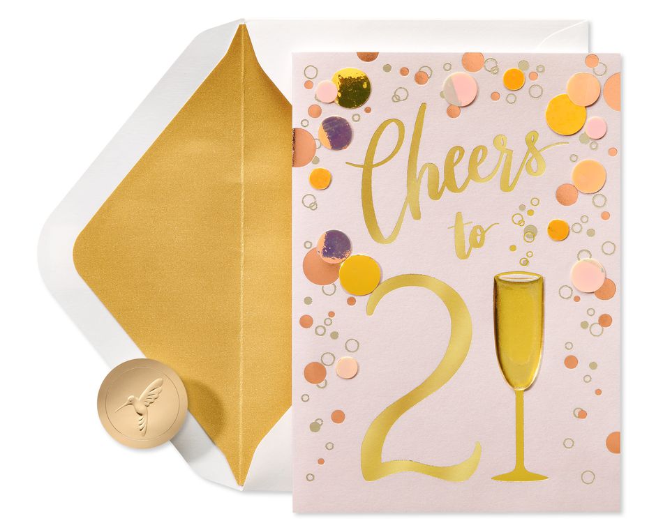 Extra Cheers 21st Birthday Greeting Card