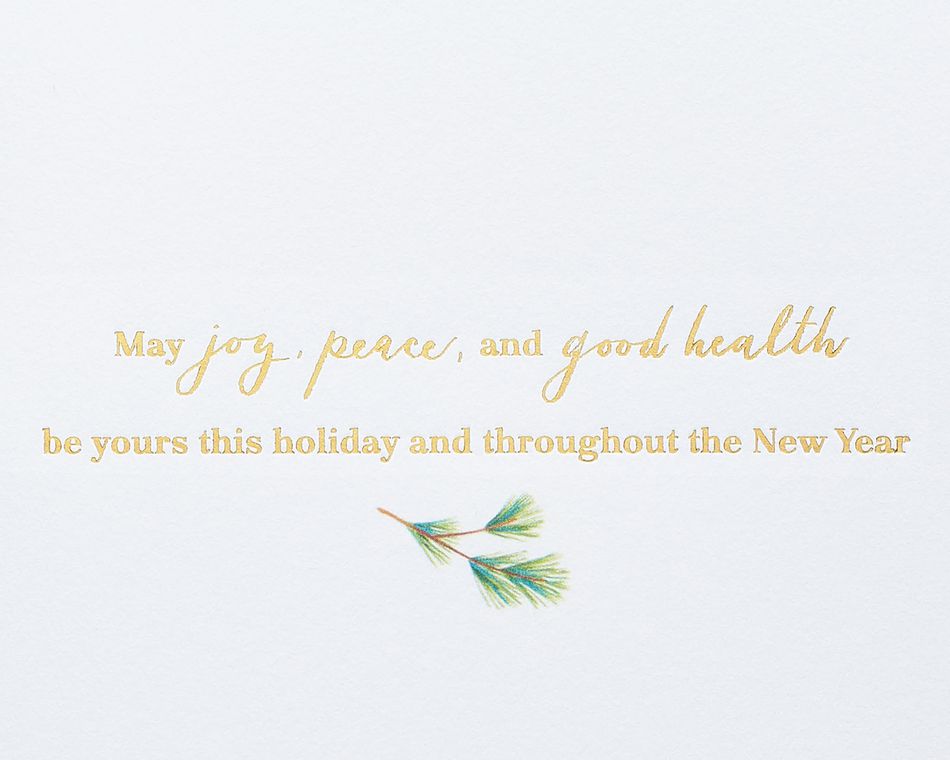 Joy, Peace and Good Health Christmas Greeting Card