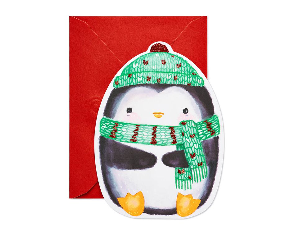 Penguin Christmas Note Cards and Envelopes, 25-Count