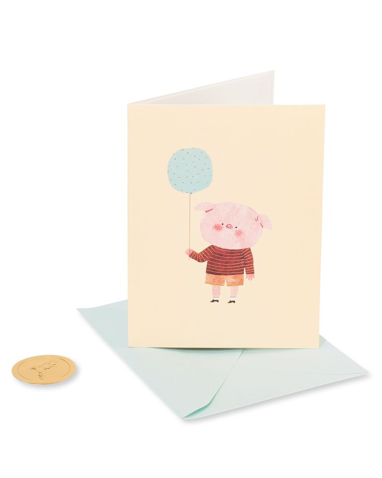 Little Piggy Birthday Greeting Card