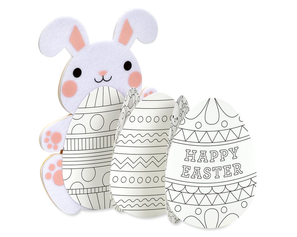 Super-Fun Easter Greeting Card with Coloring Activity 