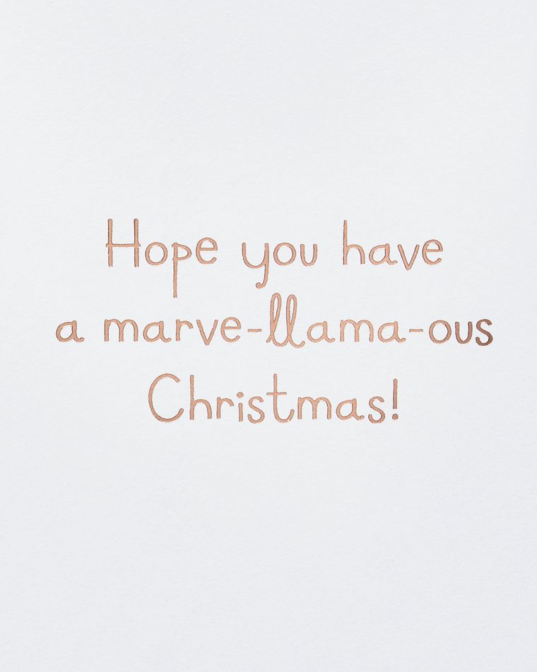 Llama Christmas Card 