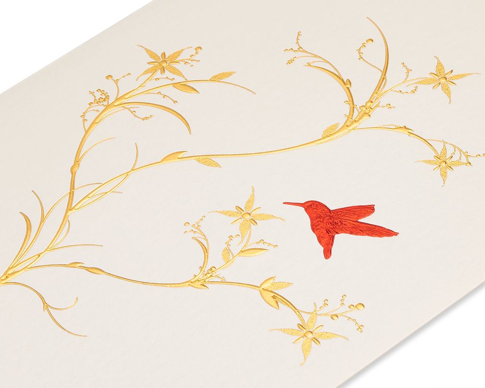 Red Hummingbird Blank Greeting Card