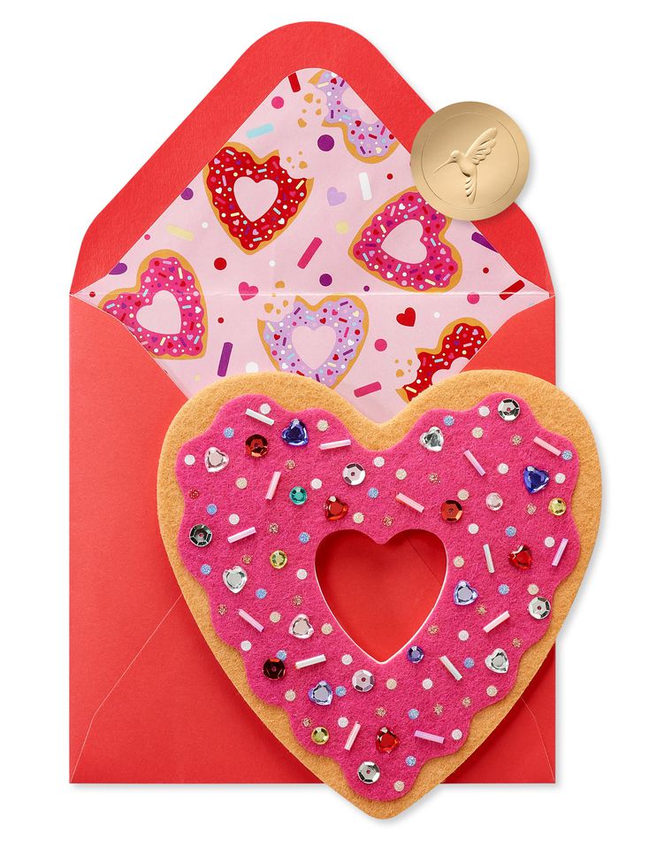 Donut Heart Valentine's Day Greeting Card 