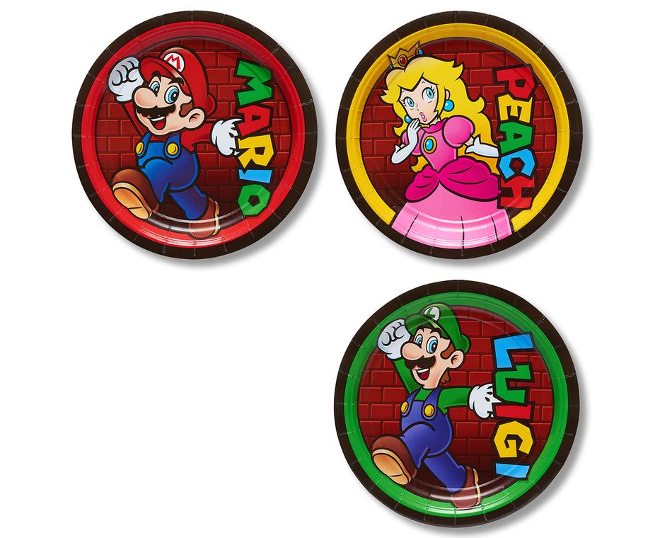 Super Mario Dessert Square Plate, 8 Count