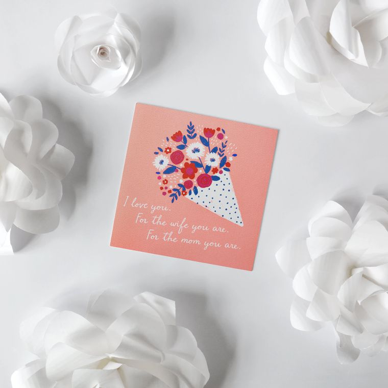 Beautiful Bouquet Mother's Day Card for Wife
