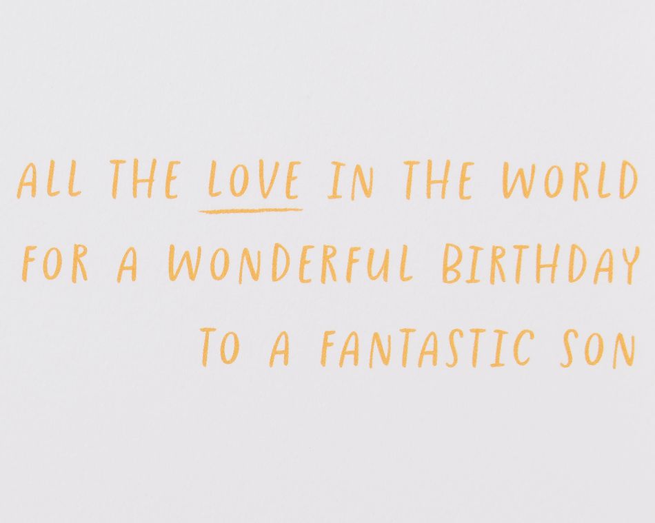 All the Love In the World Birthday Greeting Card for Son 