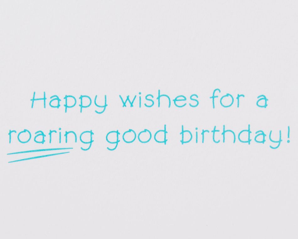 Lion Cupcake Birthday Greeting Card 