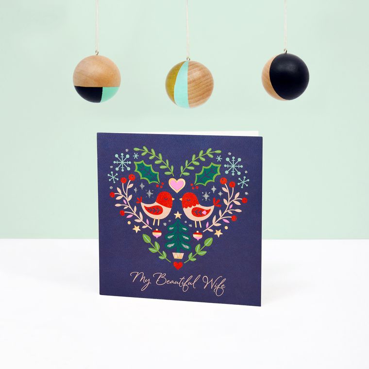 Beautiful Wife Christmas Card