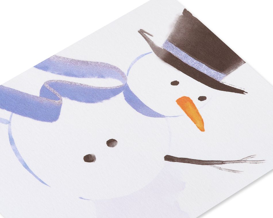 Wonderful Season Snowman Christmas Cards Boxed, 20-Count
