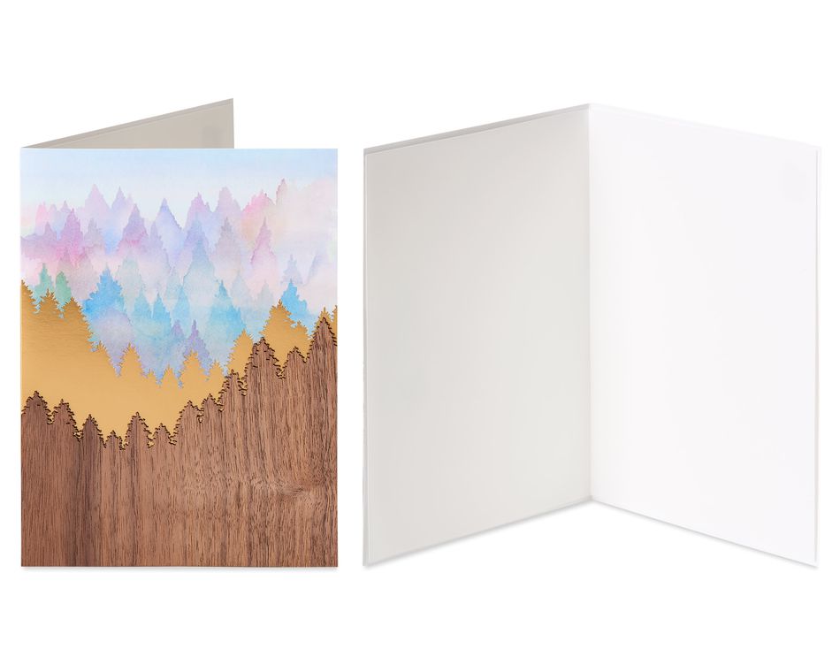 Mountains and Trees Blank Greeting Card Bundle, 2-Count