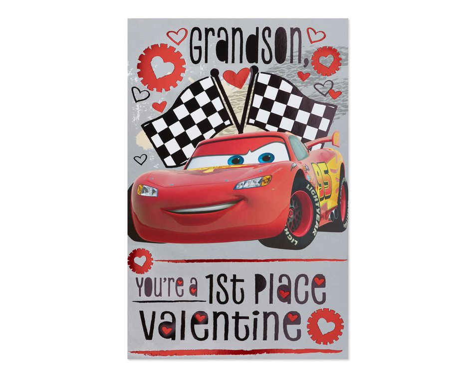 Cars Valentine's Day Card for Grandson