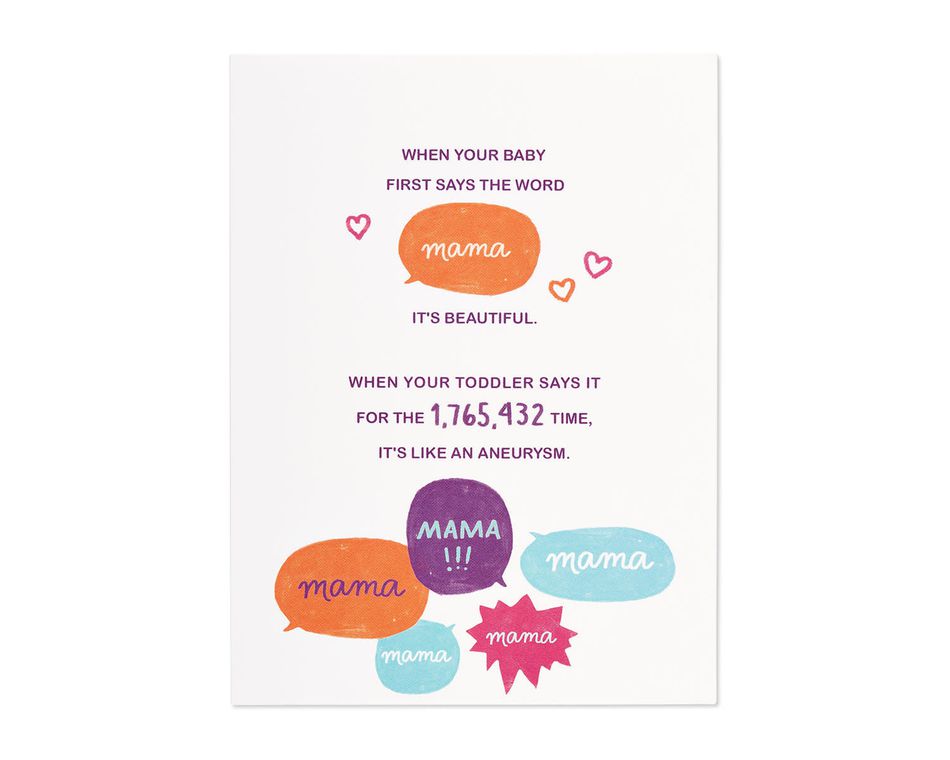 aneurysm mother's day card